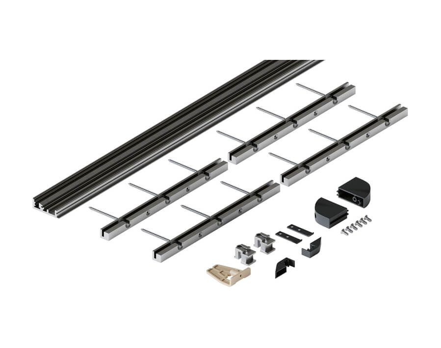 Set di profili per pavimento a 4 ante Hawa Folding Concepta