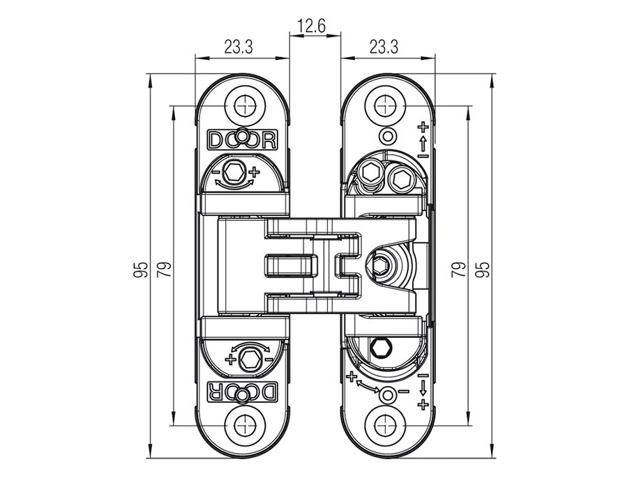 Cerniera per porte KUBICA K6200
