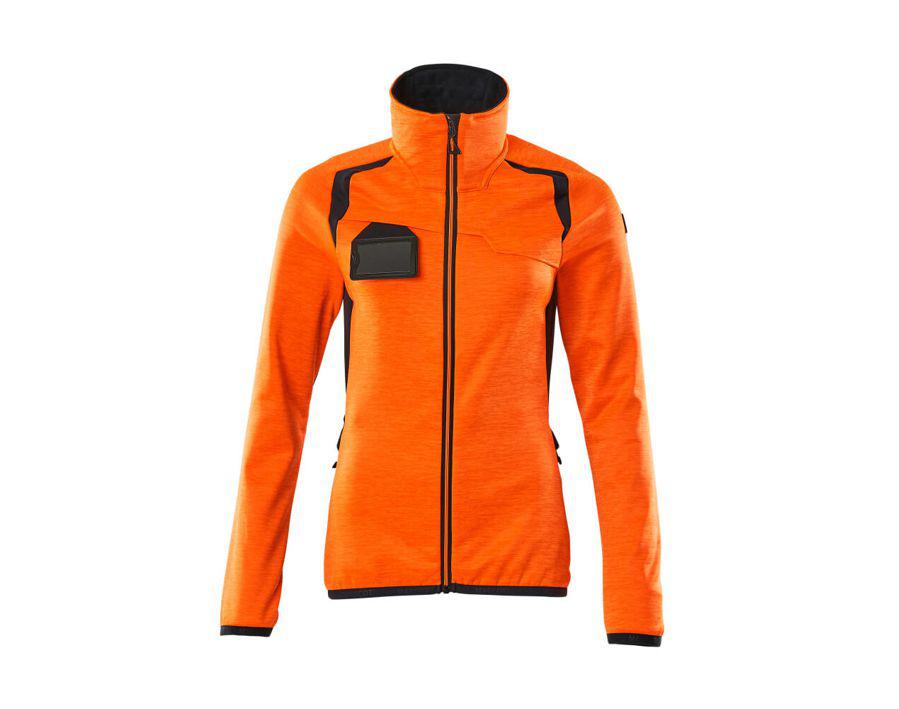 Maglione in pile con chiusura lampo ACCELERATE SAFE hi-vis arancio/blu navy scuro