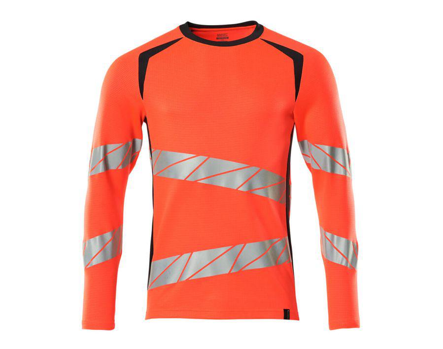 Maglietta, a maniche lunghe ACCELERATE SAFE hi-vis rosso/blu navy scuro