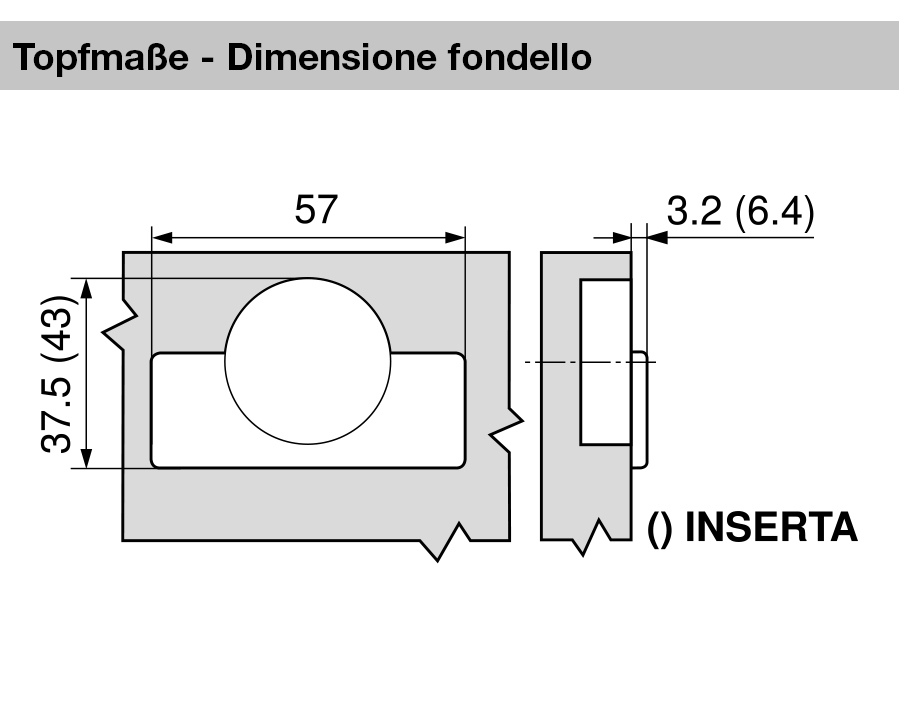 Cerniera da 155° CLIP top  
