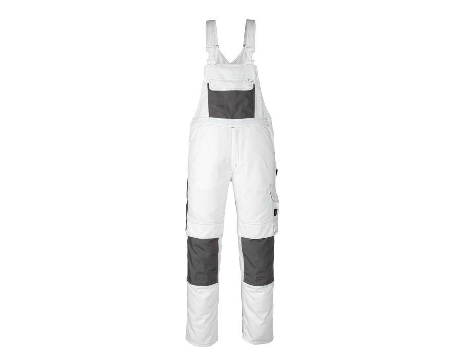 Salopette con tasche porta-ginocchiere HARDWEAR bianco
