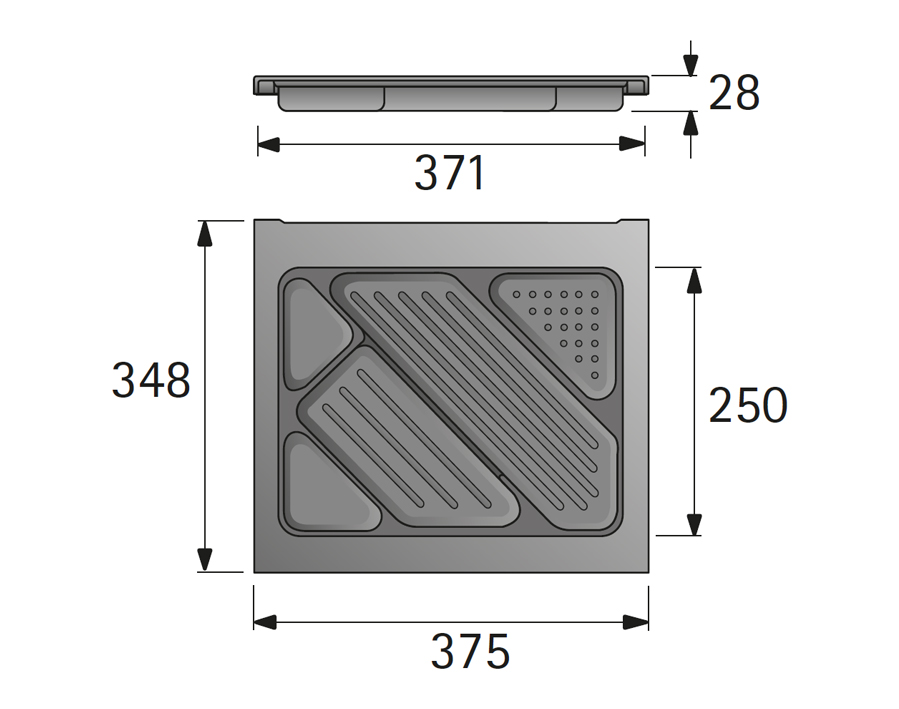 Cassettino per cancelleria per minicassettiere/contenitori su ruote Systema Top 2000