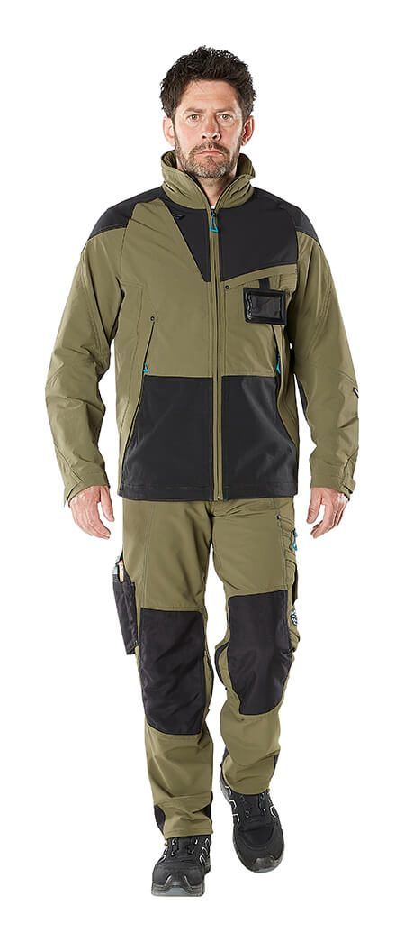 Pantaloni con tasche porta-ginocchiere ADVANCED petrolio scuro