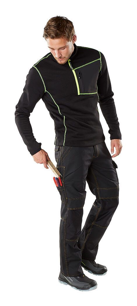 Pantaloni con tasche porta-ginocchiere YOUNG nero
