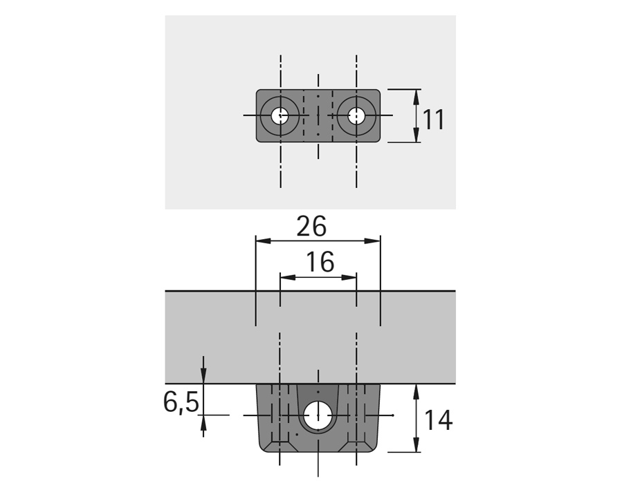 Guida ad asta con fissaggio a viti