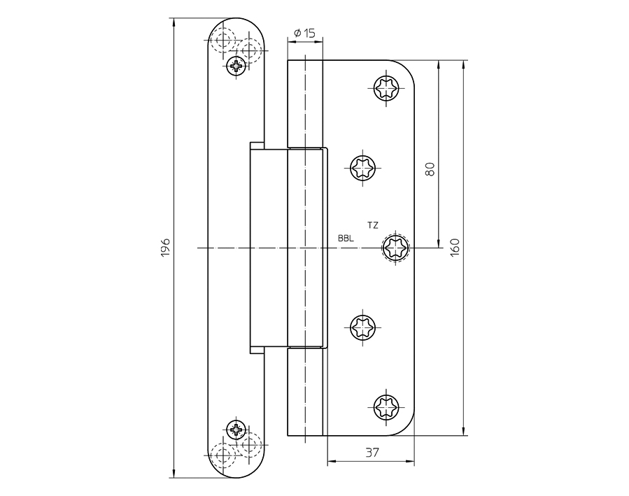Cerniera VARIANTVN 2927/160 Compact Planum 