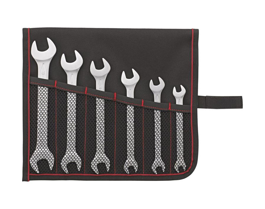 Doppelmaulschlüssel-Satz, in Rolltasche