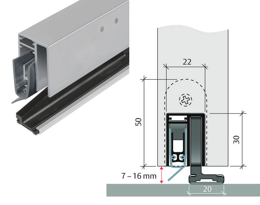 Soglia automatica per porte scorrevoli SN RD
