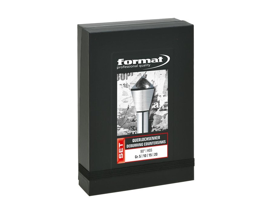 Querlochsenker-Satz in plastikfreier Verpackung aus nachwachsenden Rohstoffen