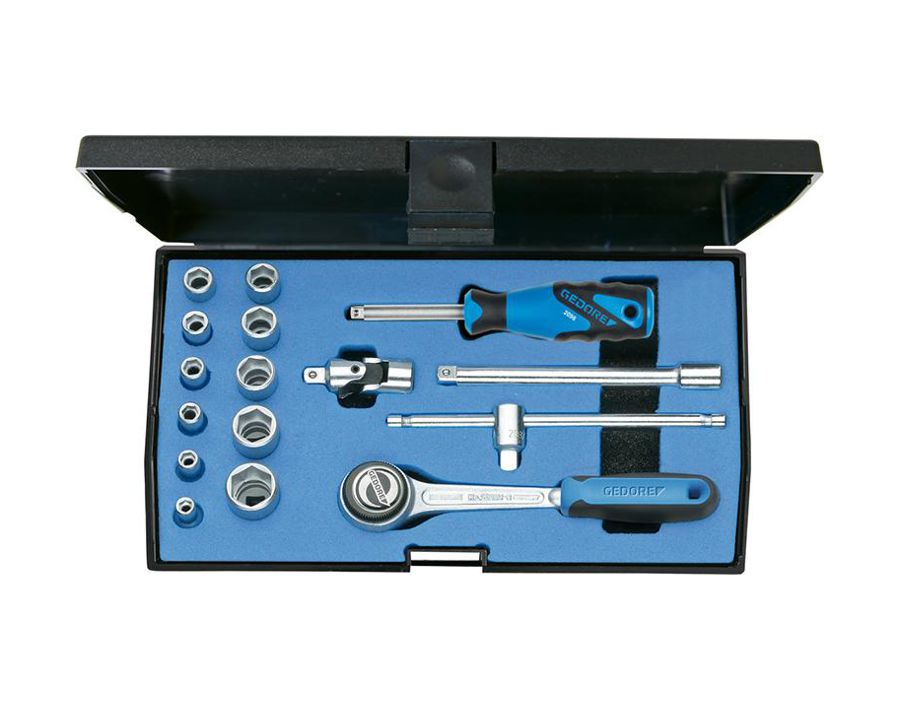 Sechskant-Steckschlüssel-Garnitur 1/4", 16-teilig