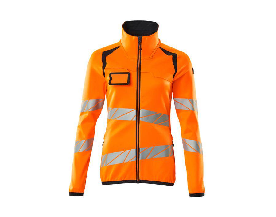Maglione in pile con chiusura lampo ACCELERATE SAFE hi-vis arancio/blu navy scuro