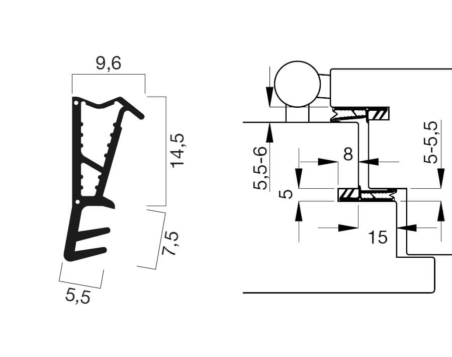 Guarnizione per porte d'ingresso SF1017