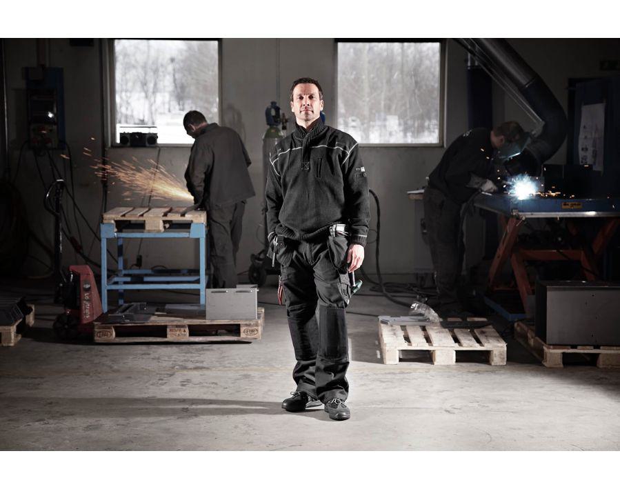 Maglione con mezza cerniera FRONTLINE blu grigio