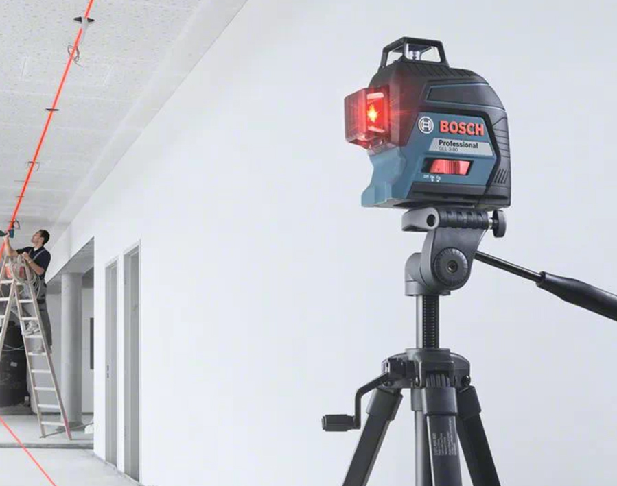 Livella laser a proiezione di linee GLL 3-80  Professional + treppiede BT 150 