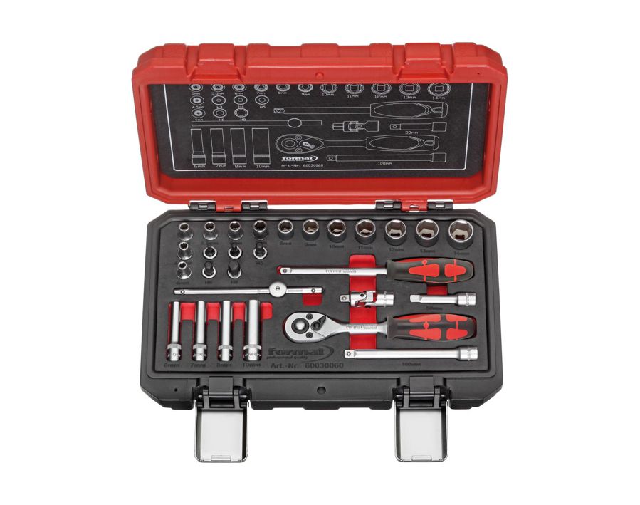 Sechskant-Steckschlüssel-Garnitur 1/4", 28-teilig