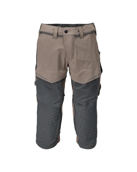 ¾ Lunghezza Pantaloni con tasche porta-ginocchiere CUSTOMIZED sabbia scuro/grigio pietra
