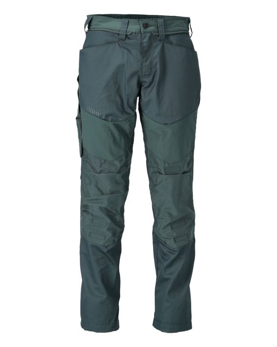 Pantaloni con tasche porta-ginocchiere CUSTOMIZED verde foresta