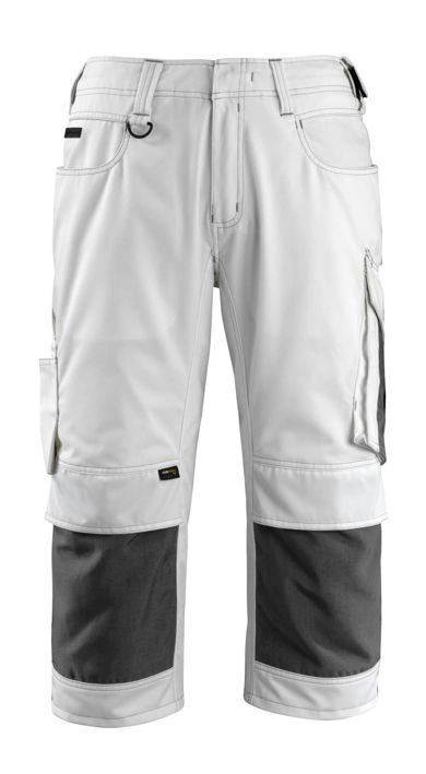 ¾ Lunghezza Pantaloni con tasche porta-ginocchiere UNIQUE bianco/antracite scuro