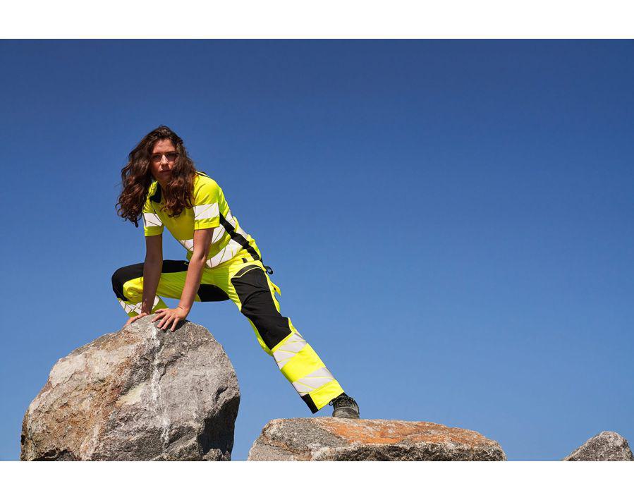 Polo ACCELERATE SAFE hi-vis arancio/verde muschio