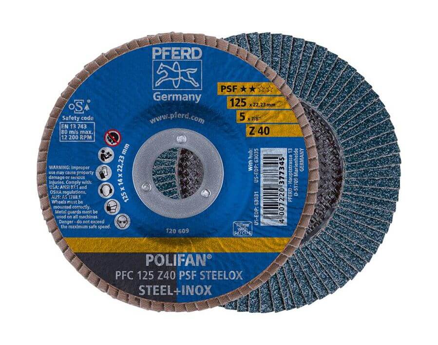 POLIFAN-Fächerschleifscheibe, Zirkonkorund