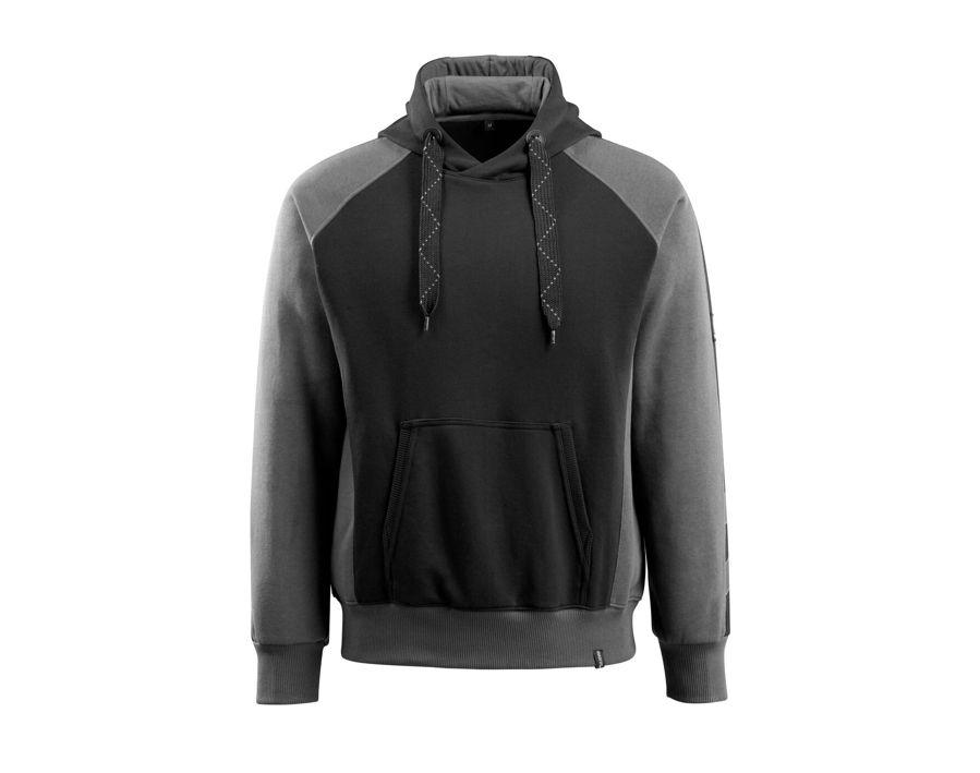 Felpa con cappuccio UNIQUE nero/antracite scuro