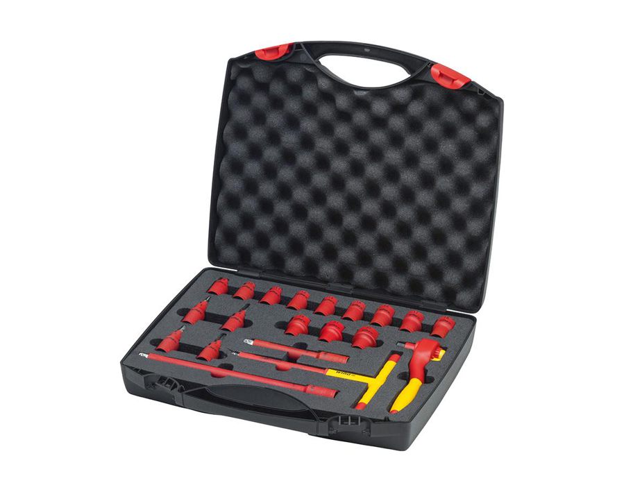 VDE-Sechskant-Steckschlüssel-Garnitur, 3/8", 20-teilig