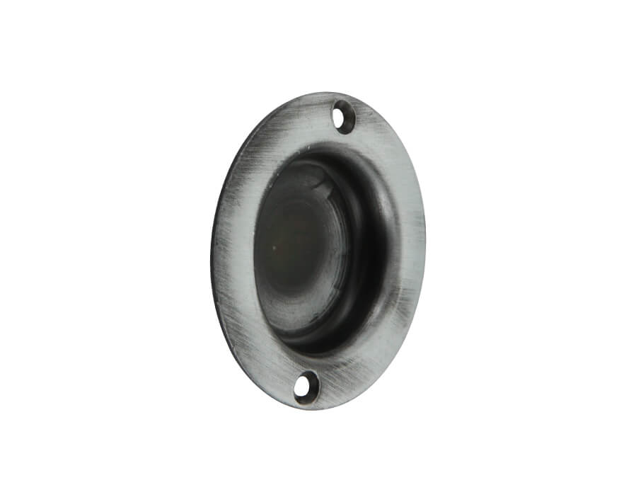 OLIVARI - Kit Maniglia Da Incasso DANTE Tonda Cieca Con Maniglietta Di Trascinamento Mat Ottone Col Nero Opaco