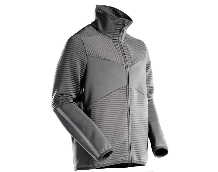 Maglione in pile con chiusura lampo CUSTOMIZED grigio pietra