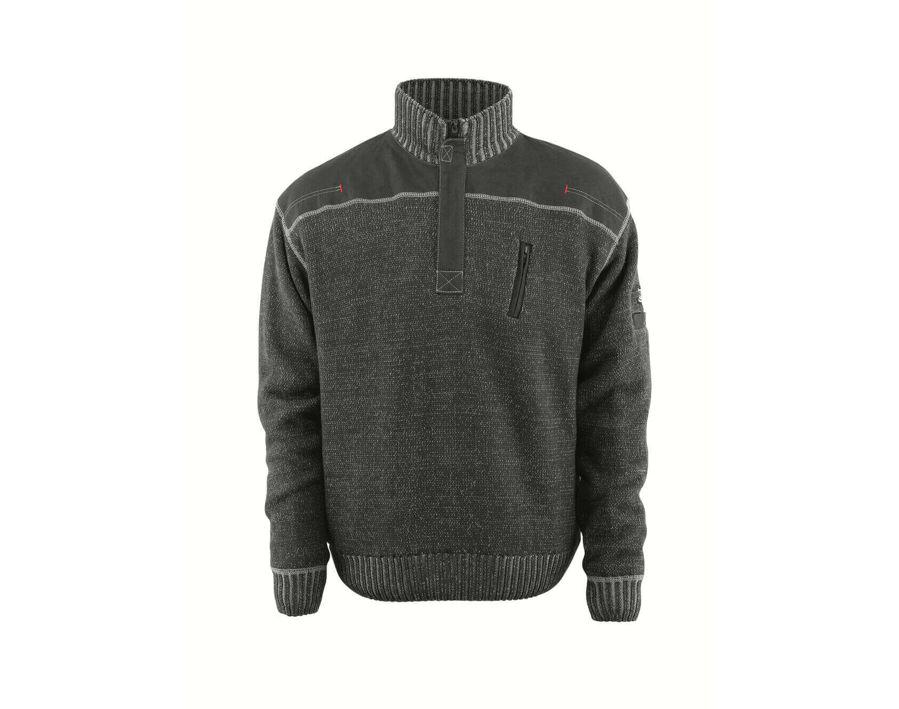 Maglione con mezza cerniera FRONTLINE antracite chiaro