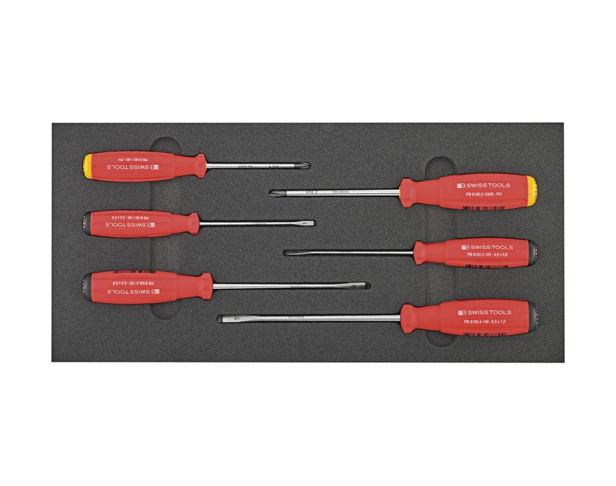 Werkzeugmodul Schraubendreher, 6-teilig, Modul 1/3, PB Swiss