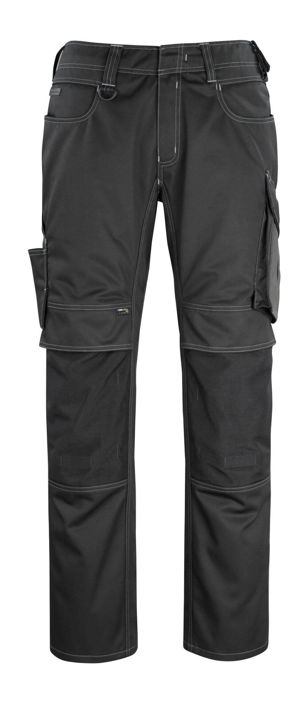 Pantaloni con tasche porta-ginocchiere UNIQUE nero/antracite scuro