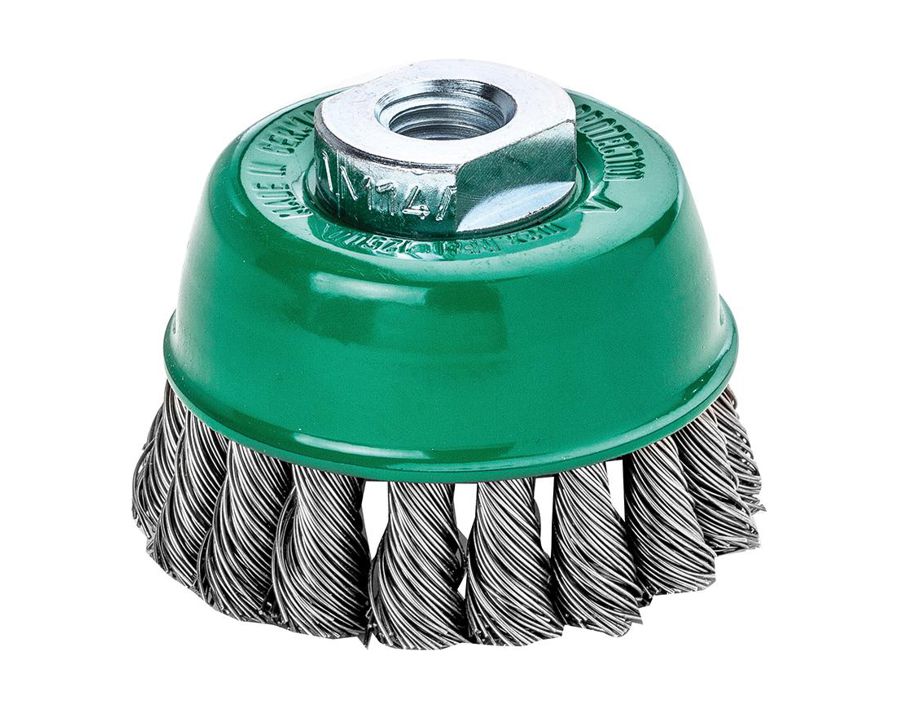 Topfbürste, rostfreier Stahldraht (1.4401), gewellt