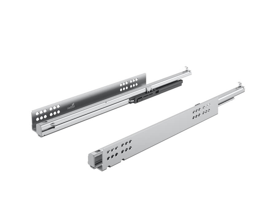 Guida ad estrazione totale per cassetti in legno Quadro V6 con Silent System