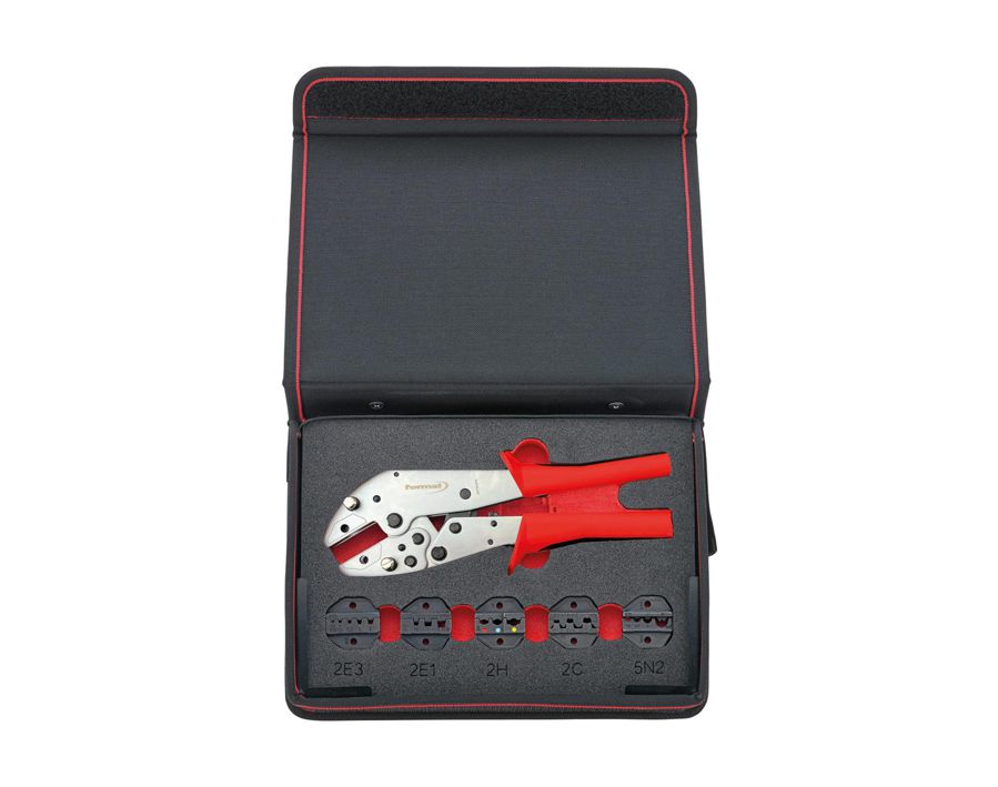 Crimpzange mit Wechseleinsätzen