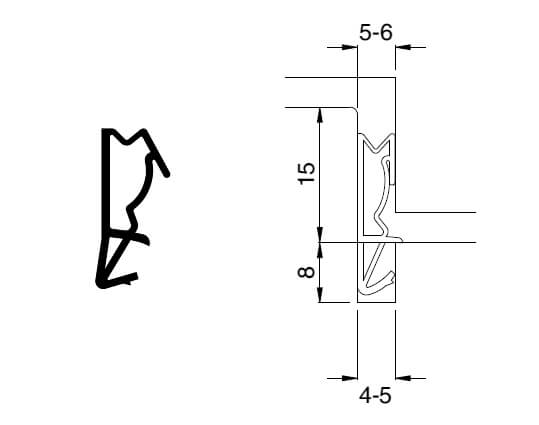 Guarnizione per porte d'ingresso S6515a