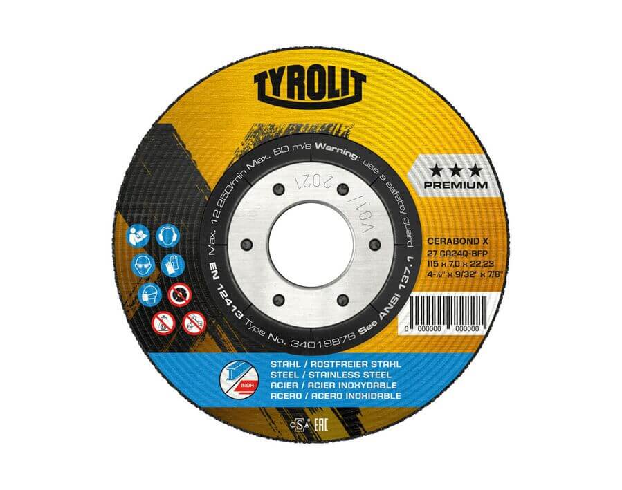 Schruppscheibe für die Stahl- und Edelstahlbearbeitung CERABOND X