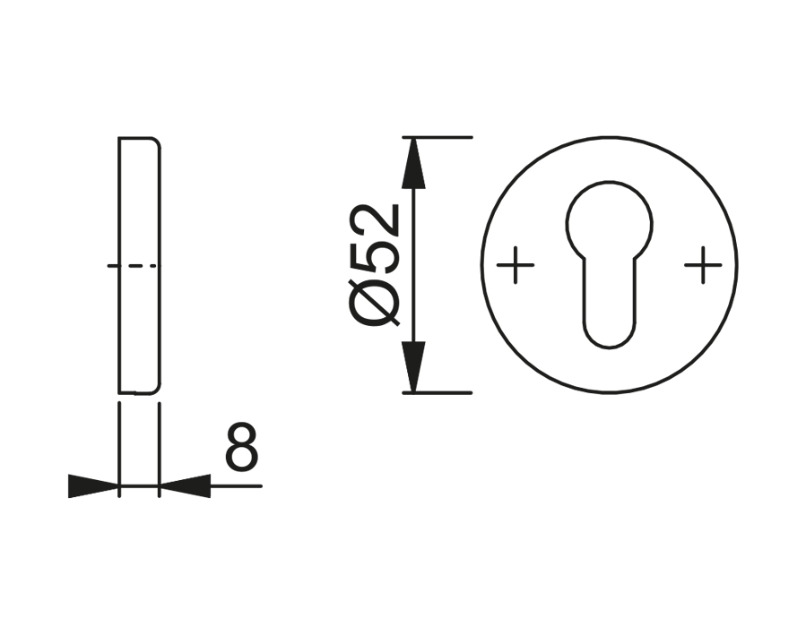 Guarnitura con rosetta e bocchetta serie Amsterdam E1400Z/42KV/42KVS 