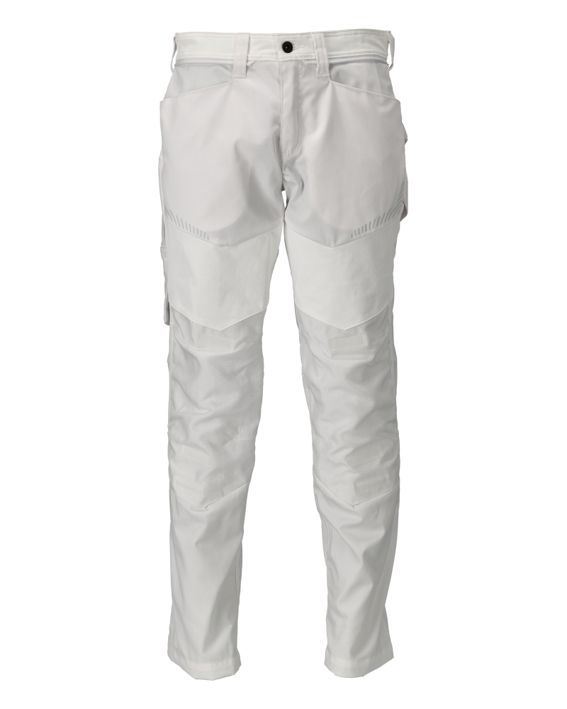 Pantaloni con tasche porta-ginocchiere CUSTOMIZED bianco