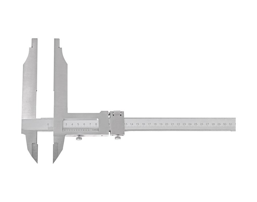 Werkstattmessschieber mit Messspitzen, mit Feineinstellung