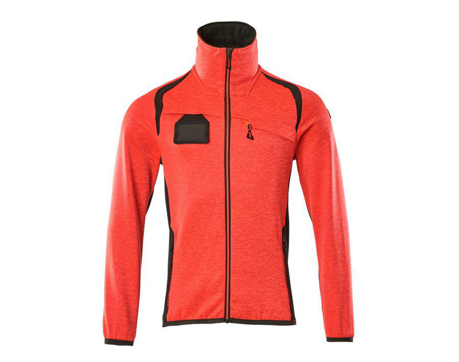 Maglione in pile con chiusura lampo ACCELERATE SAFE hi-vis rosso/antracite scuro