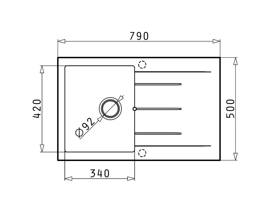 Lavello in granito Alazia 1