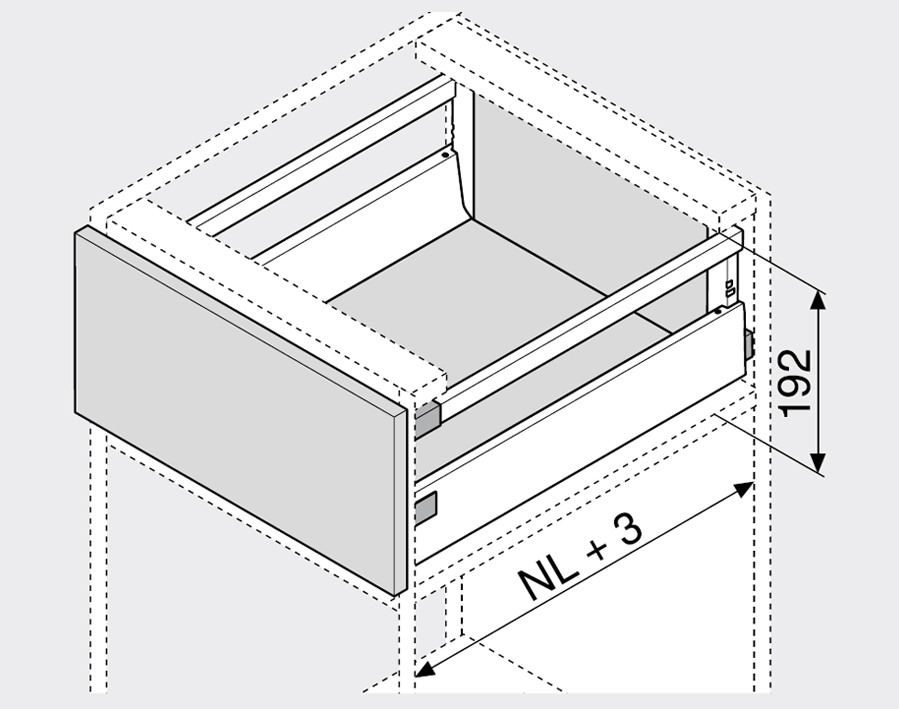 TANDEMBOX antaro bianco seta - altezza C 