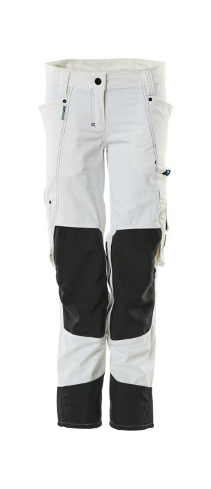 Pantaloni con tasche porta-ginocchiere ADVANCED bianco