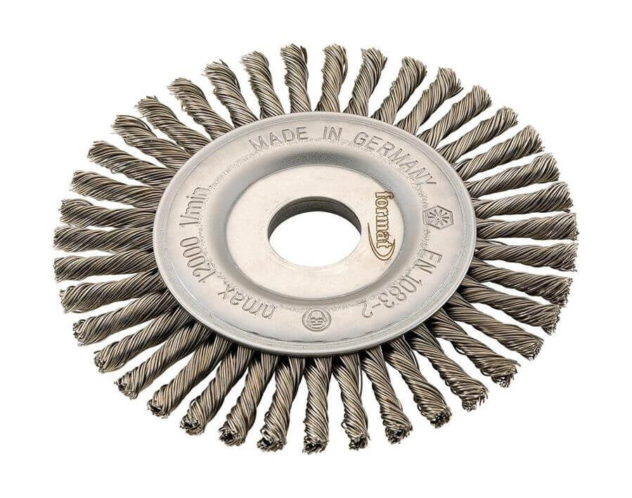 Rundbürste, Stahldraht, gezopft, schmal