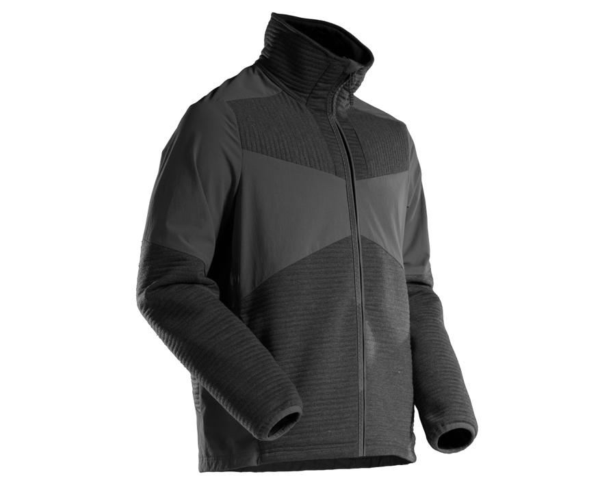 Maglione in pile con chiusura lampo e fodera CUSTOMIZED nero