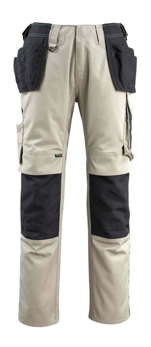 Pantaloni con tasche esterne UNIQUE kakichiaro/nero