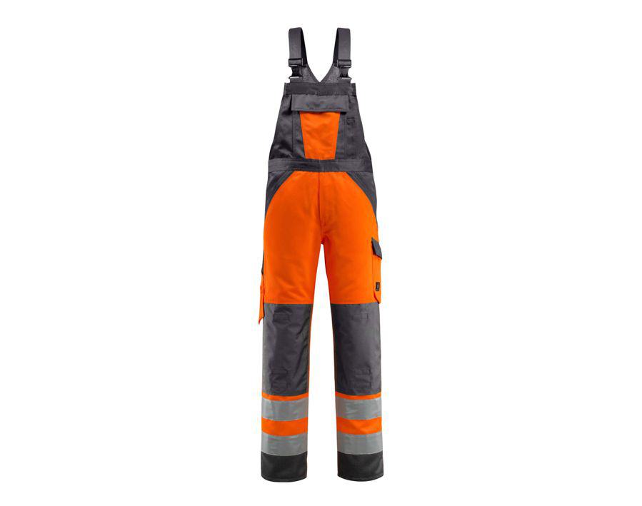 Salopette con tasche porta-ginocchiere SAFE LIGHT hi-vis arancio/antracite scuro