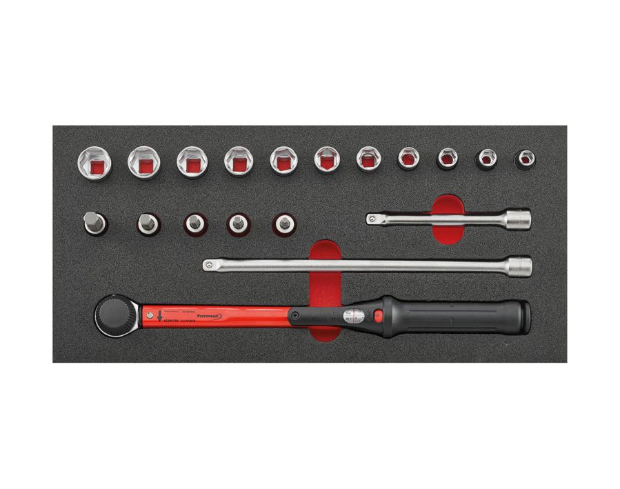 Werkzeugmodul Drehmomentschlüssel 3/8", 19-teilig, Modul 1/3