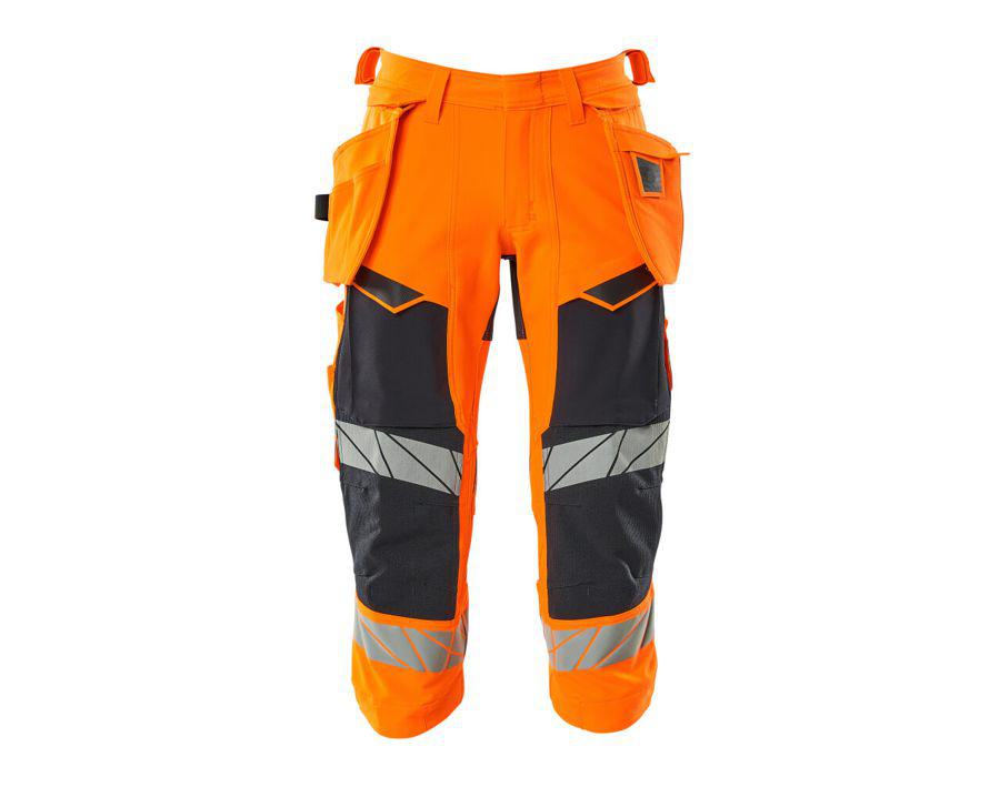 ¾ Pantaloni con tasche esterne ACCELERATE SAFE hi-vis arancio/blu navy scuro